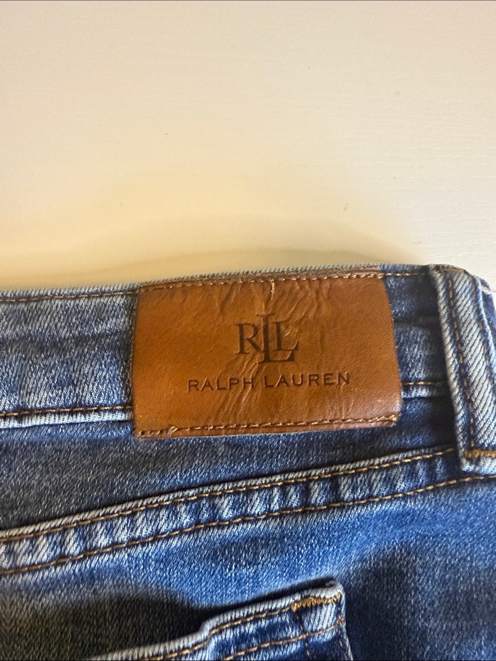 Lauren Ralph Lauren Blue Denim Midi Skirt with Brass Button - Picture 7 of 11
